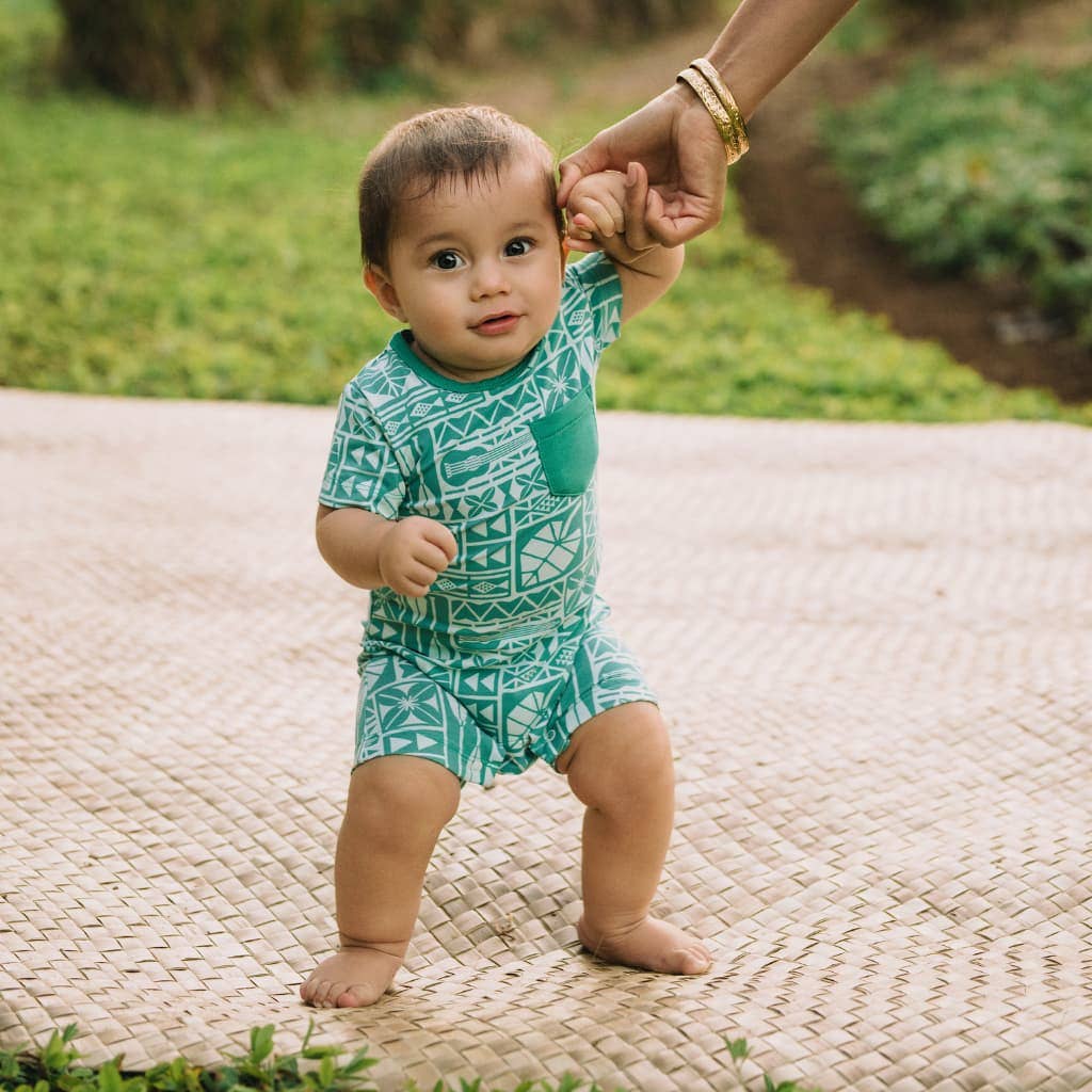 Kapa Kulture Shortie Bamboo Romper: 6-12M