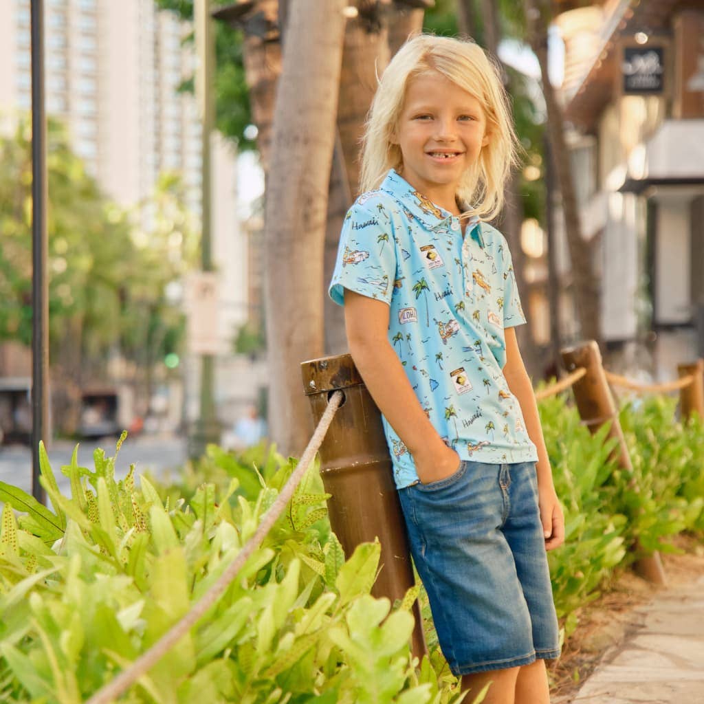 We Go Holoholo Bamboo Polo Shirt: 4T