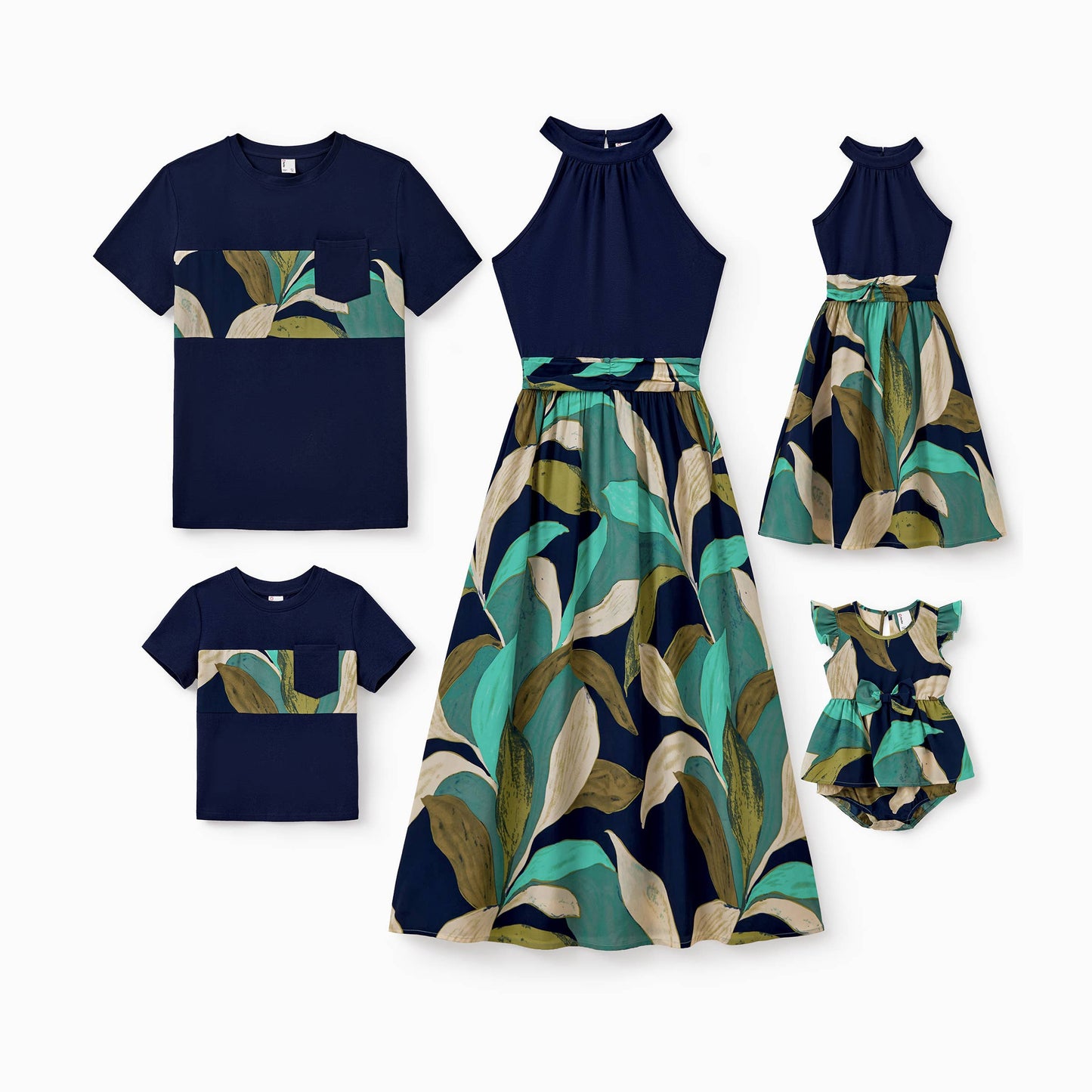 Leaf Romper: Blue: 12-18M