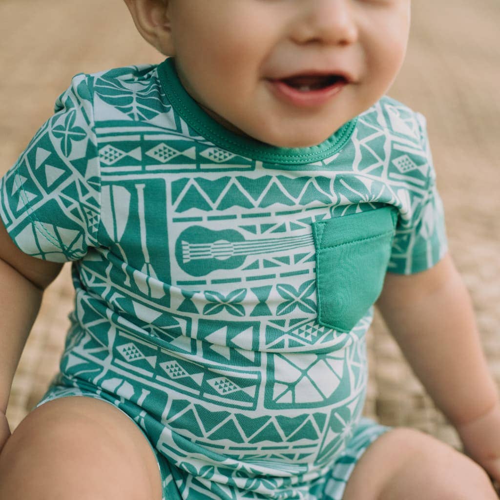 Kapa Kulture Shortie Bamboo Romper: 6-12M
