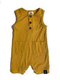 Keiki Dept Romper, Mustard