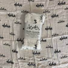 The Keiki Dept Bamboo Muslin Swaddle, Aloha