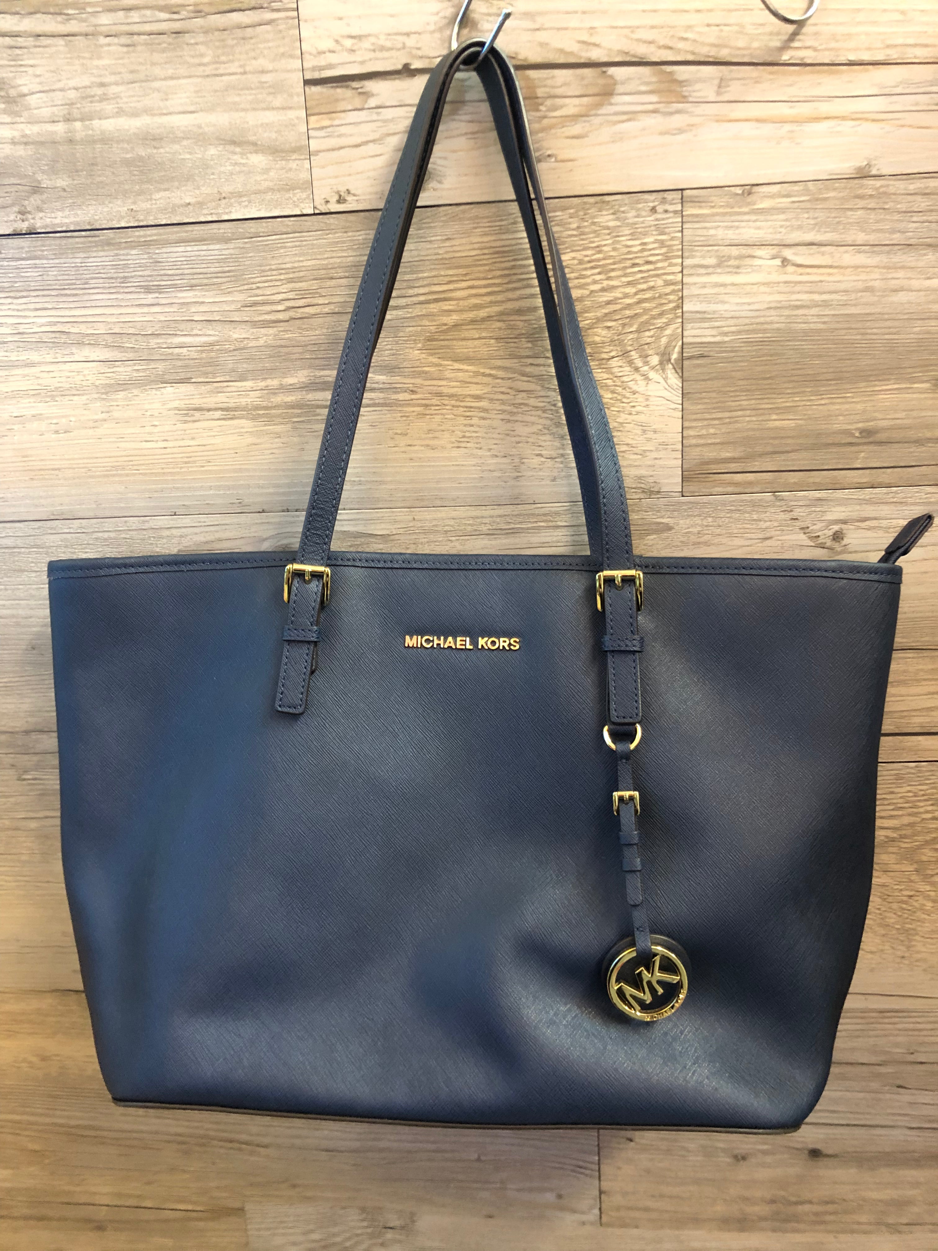 Navy blue michael kors bag cheap