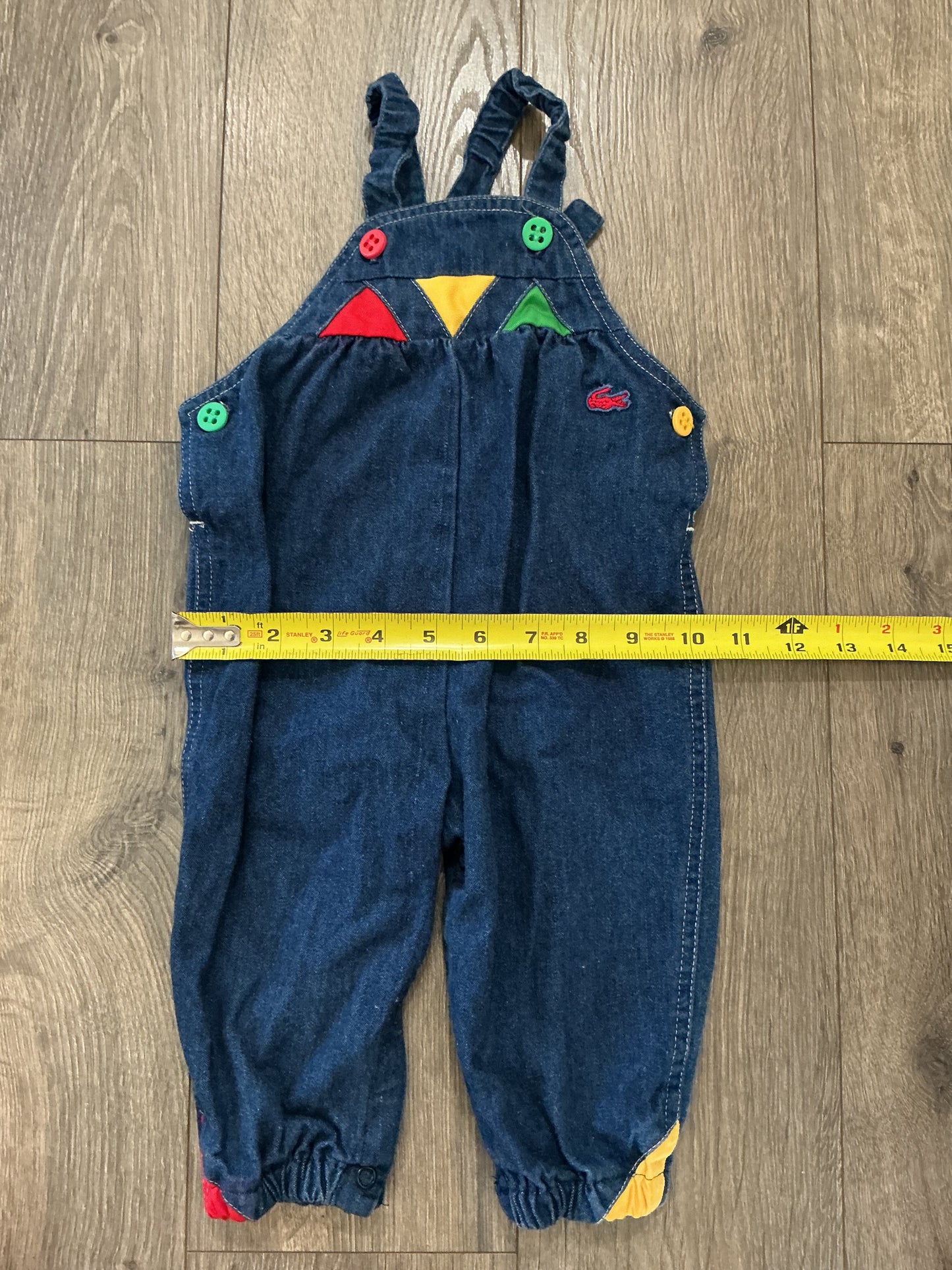 Vintage Overalls Izod Lacoste 12 months Made USA denim Rare