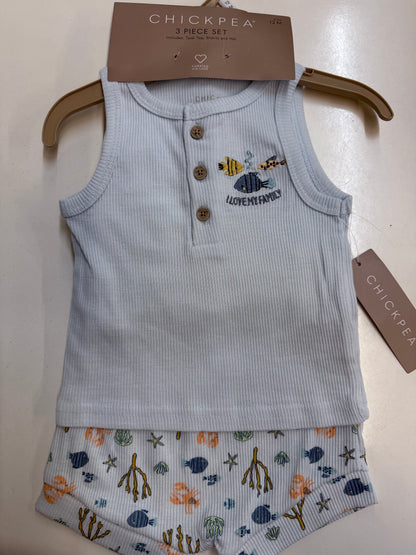 New Blue Chickpea Fish 3pc Set, 18m