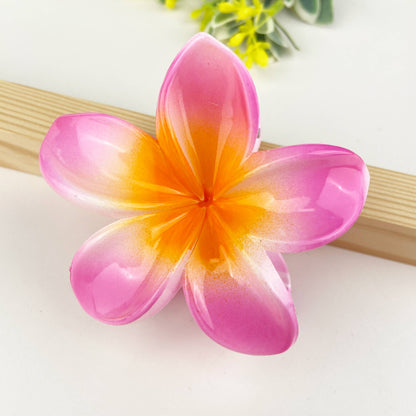 Plumeria Claw Clip, Light Purple