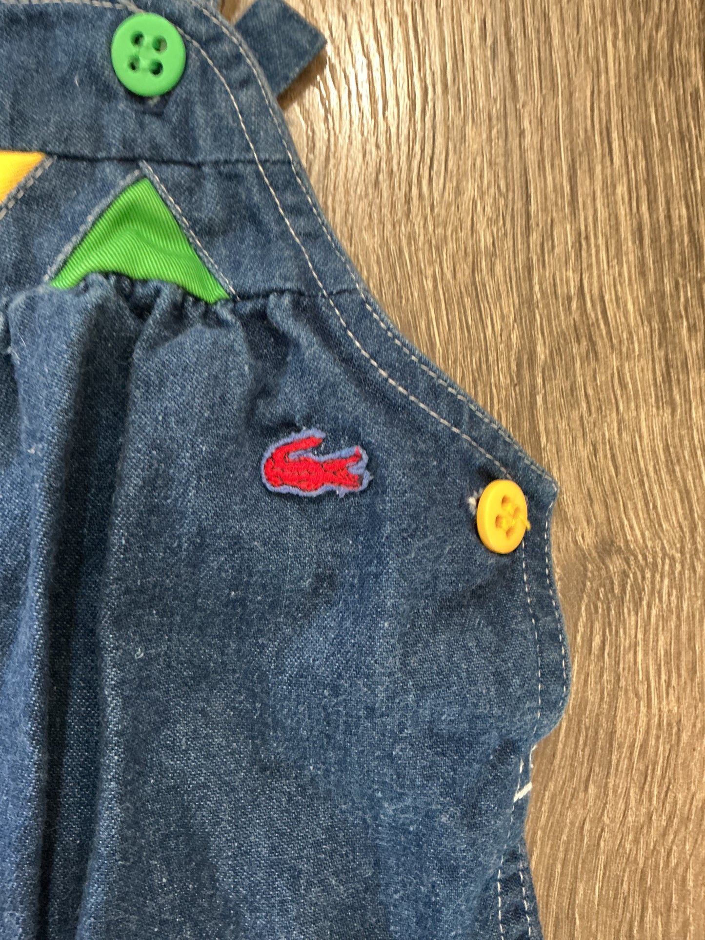 Vintage Overalls Izod Lacoste 12 months Made USA denim Rare