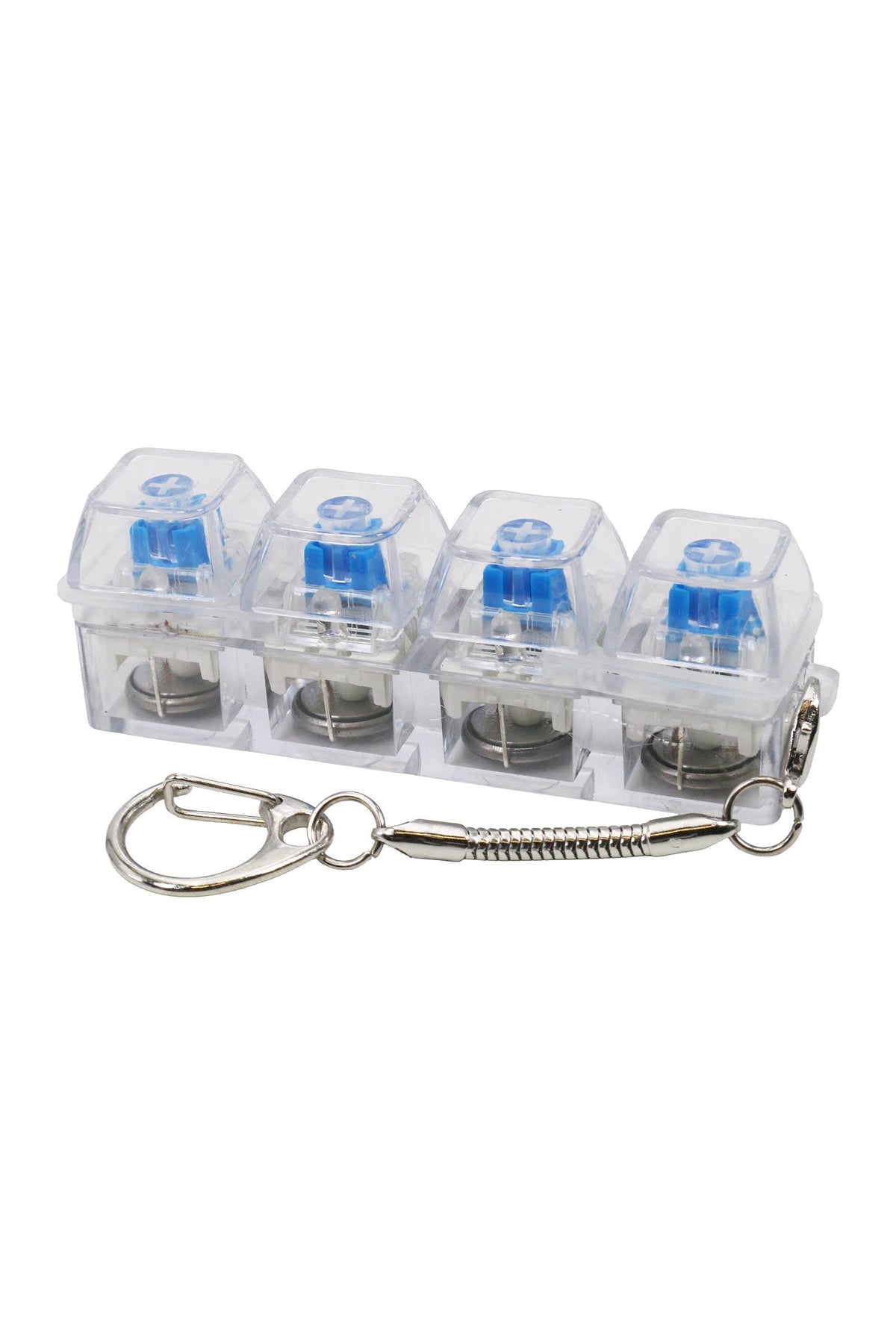 LED Light-Up Clear Clicky Keycap Keychain