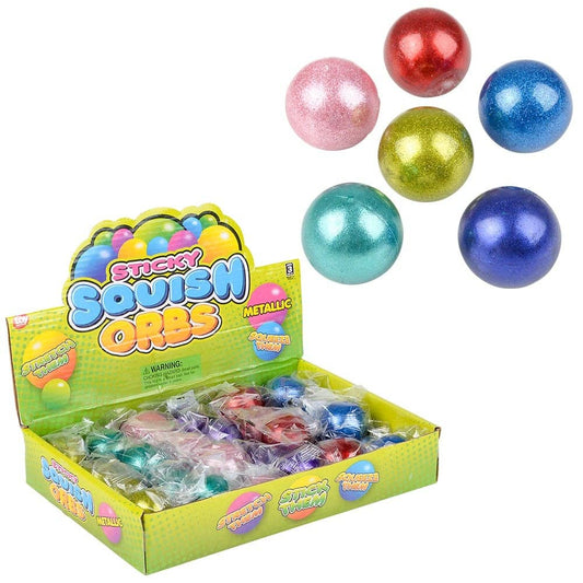 1.6" SQUISH STICKY METALLIC ORBS