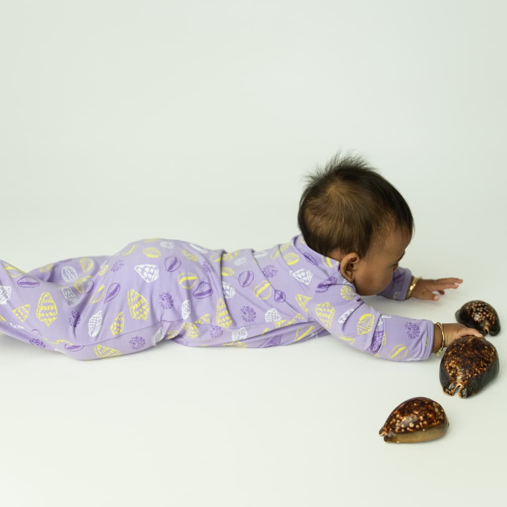 Shell Pop Bamboo Layette Gown: 3-6M