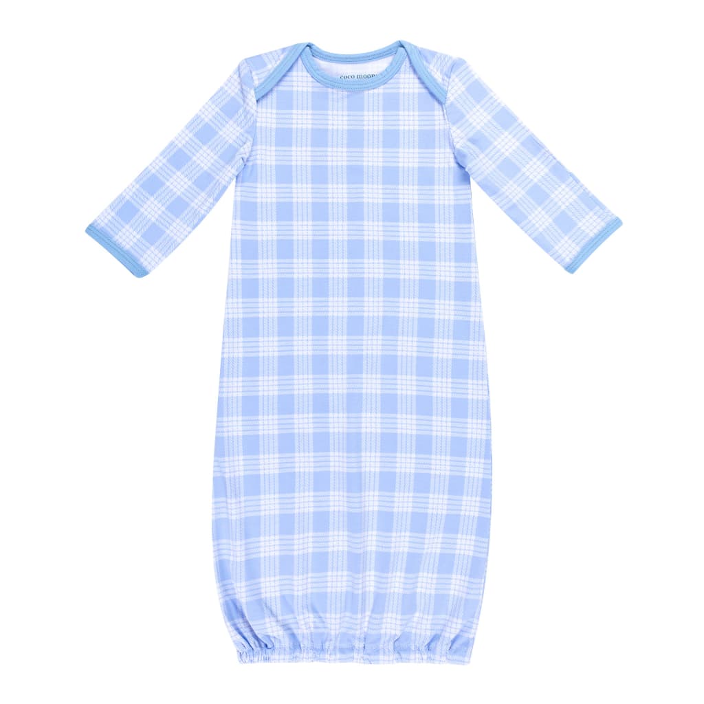 Polū Palaka Bamboo Layette Gown: 0-3M