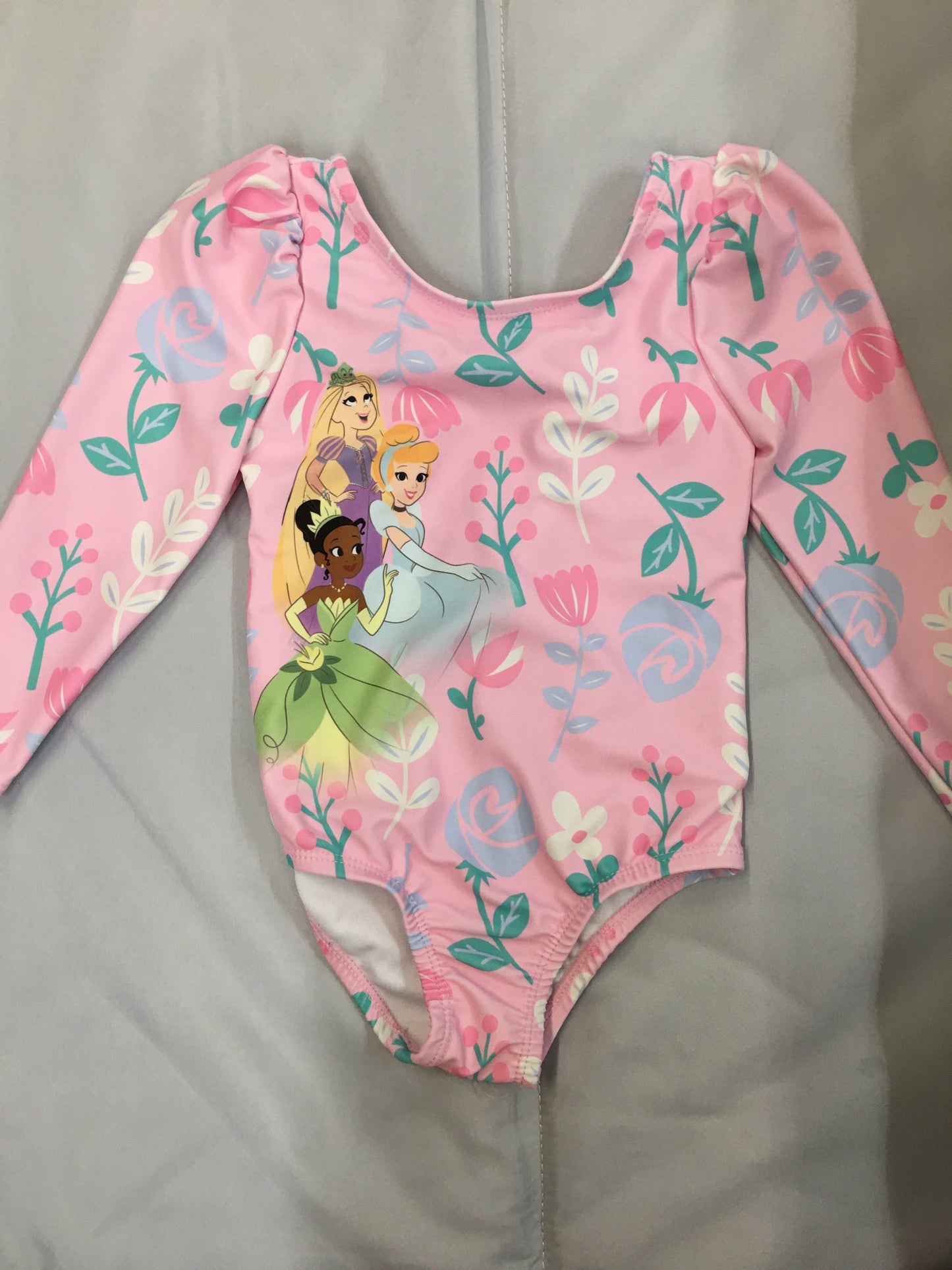 Disney Princess Pink Long Sleeve Swim Suit, 18months