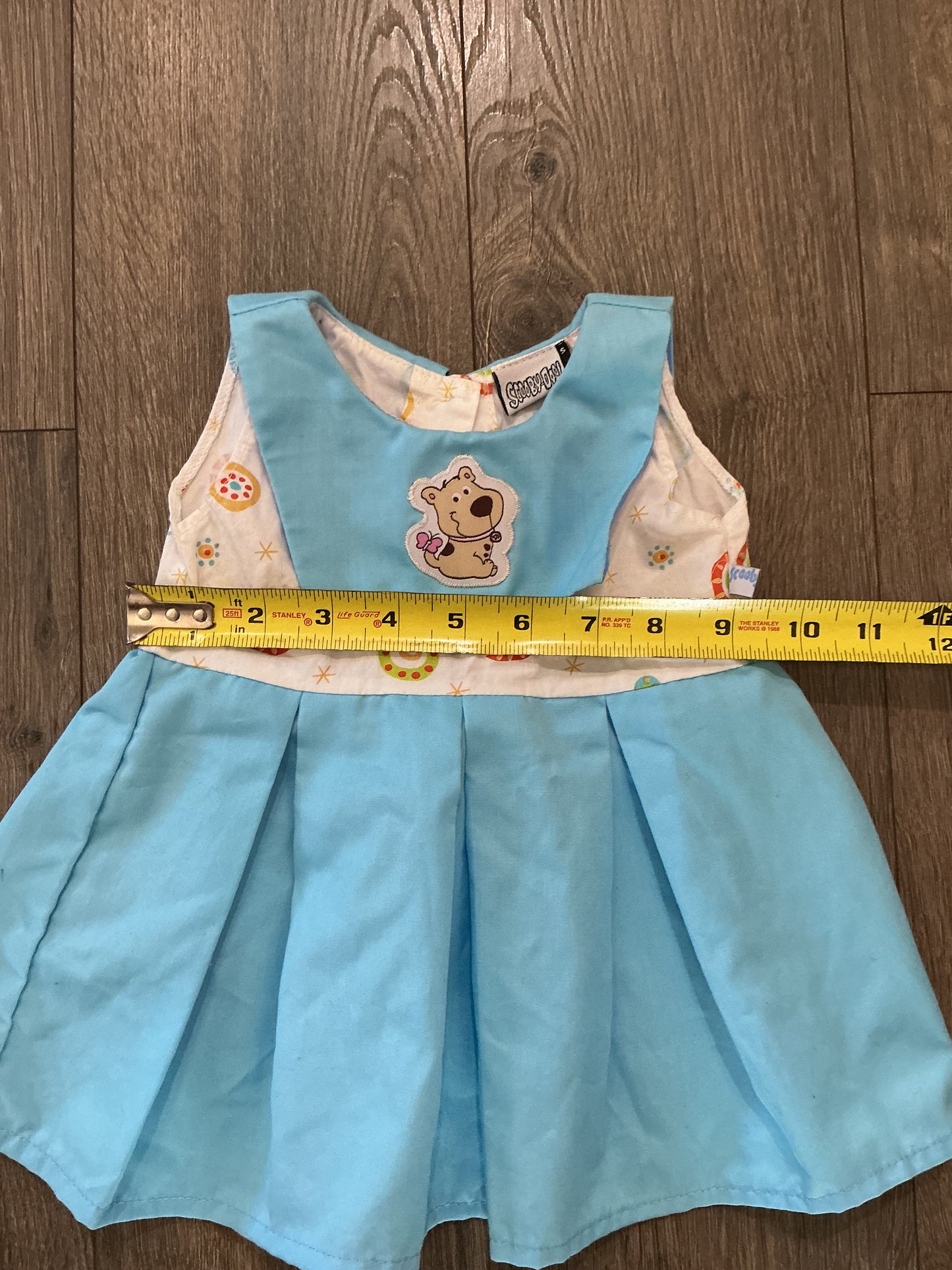 girls a line, Scooby Doo, blue multicolor dress size small 24 months vintage￼￼