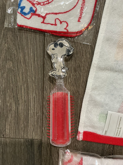 vintage Snoopy bath and grooming, bundle brush wash cloth towel, scrub￼