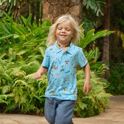 We Go Holoholo Bamboo Polo Shirt: 4T