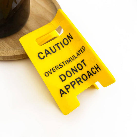 Caution Sign Hair Claw Clip: Yellow