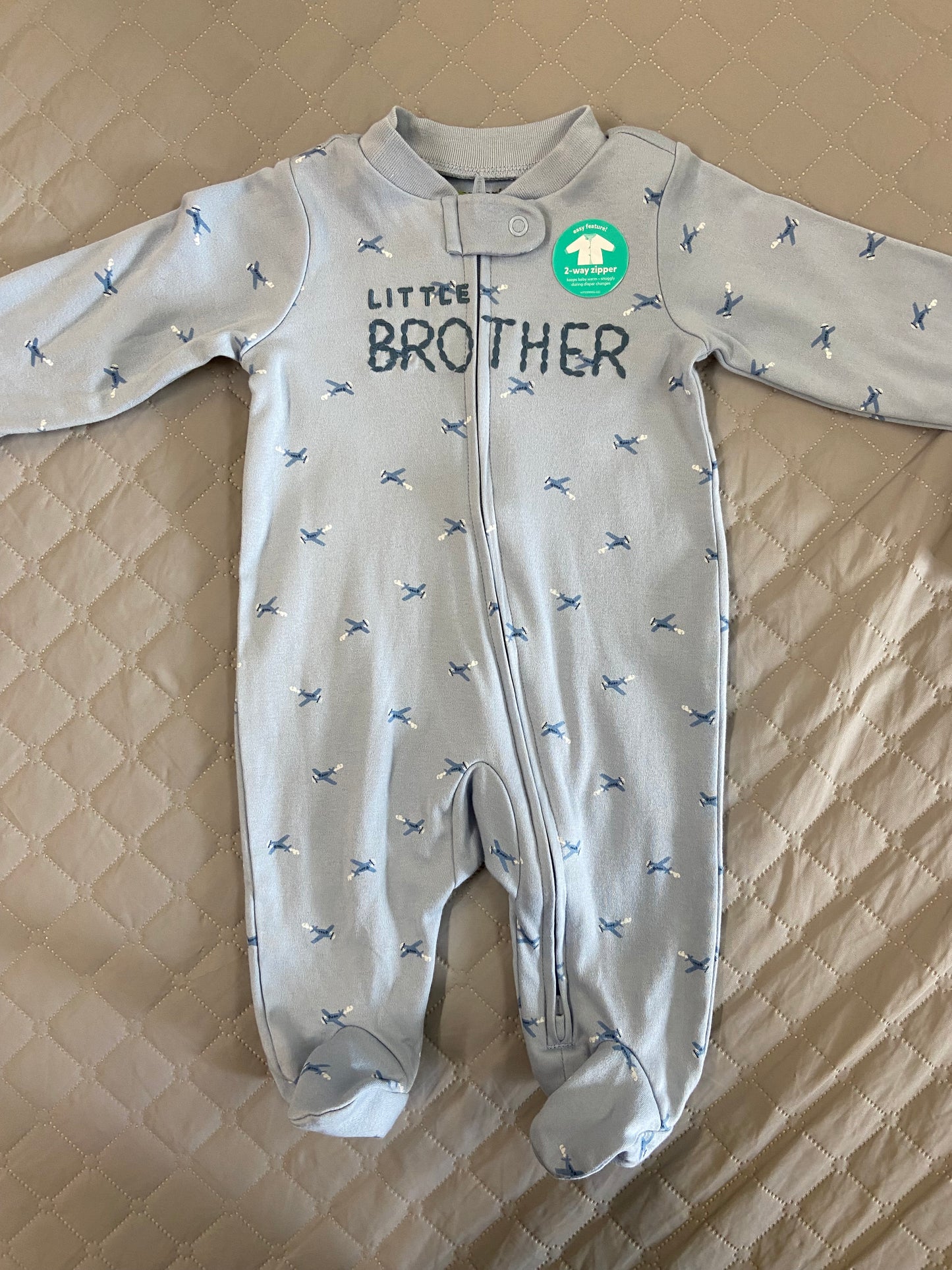 New Blue Little Brother bodysuit, 0-3m