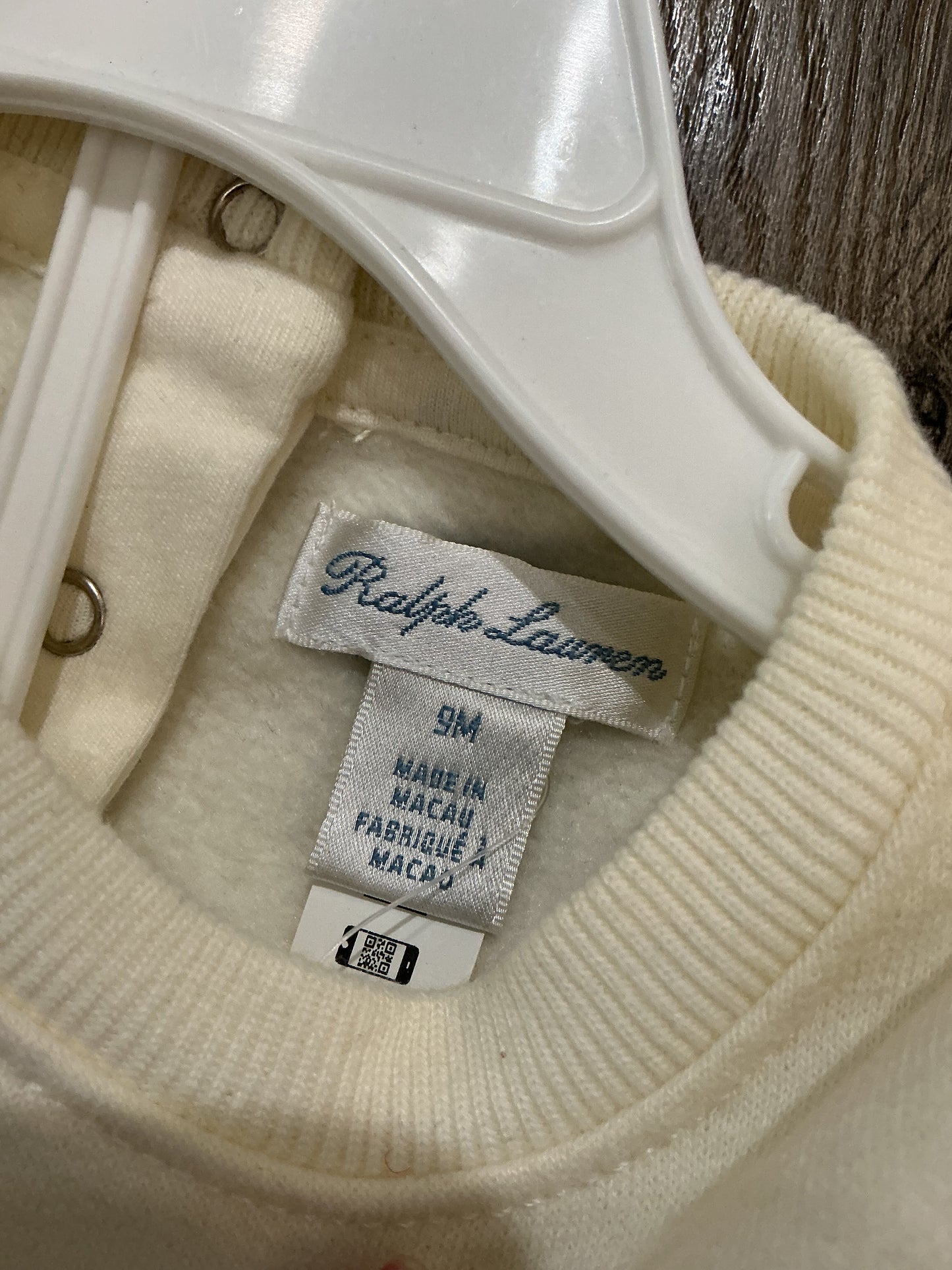 POLO RALPH LAUREN Baby Girl Fleece Polo Bear Sweatshirt & Pant Set, 6M NWT