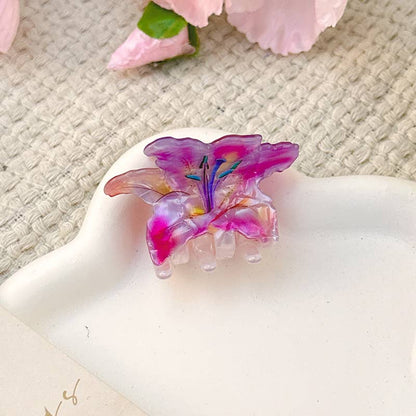 Bauhinia - Inspired Acetate Flower Hair Clips for Summer: Champagne