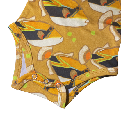 Classic Onesie - Humuhumu Love Yellow: 6-12 M