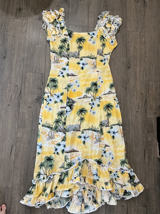 New KY’s Hawaii Vintage Hawaiian Ruffle Dress, Size XXL