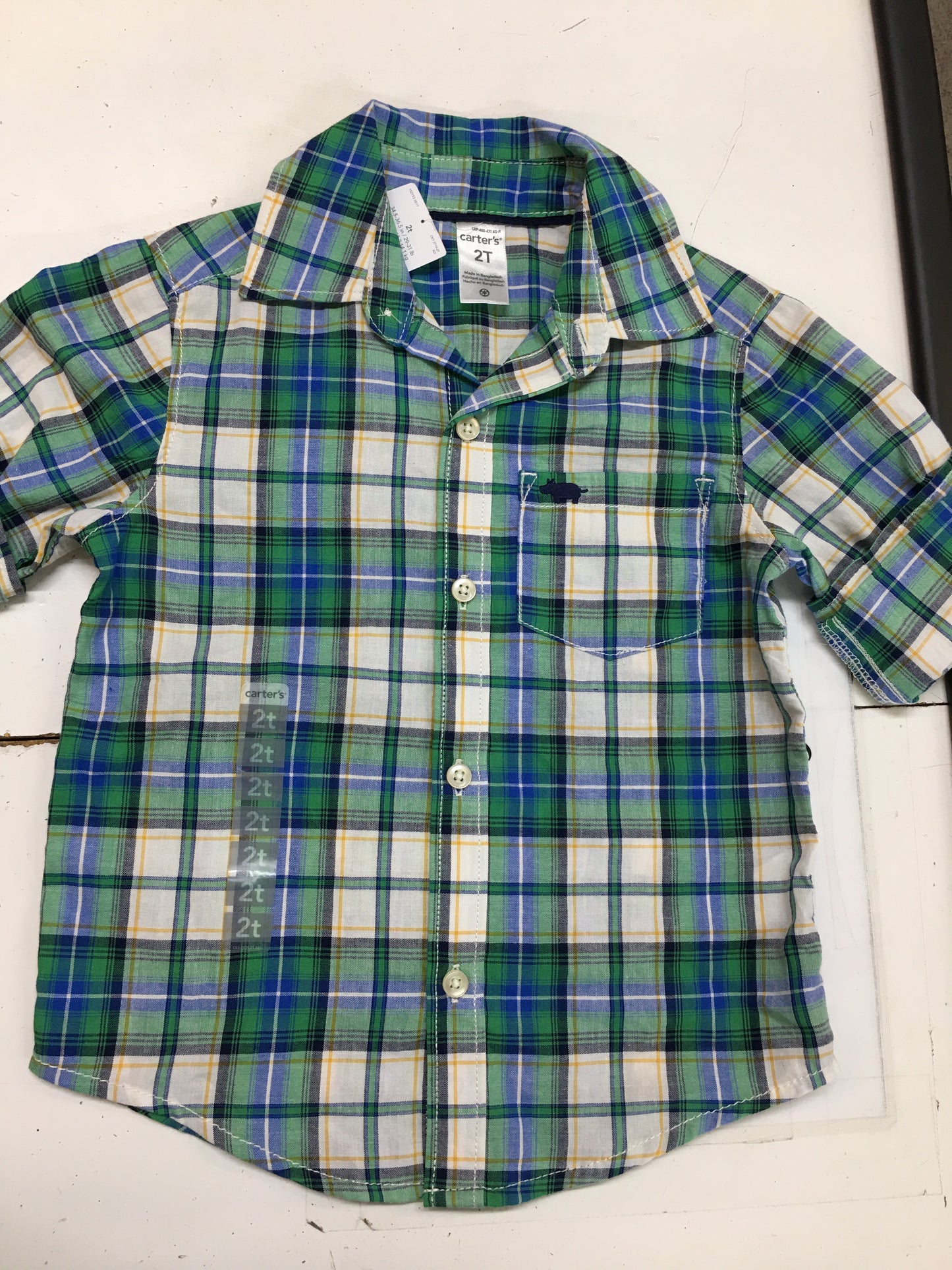Carter’s Plaid Shirt, 2T