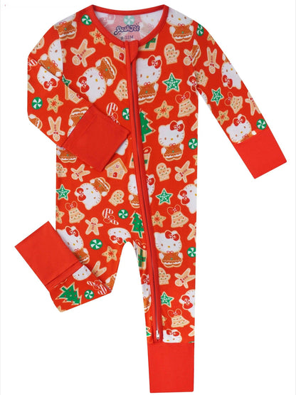 PoshTOT Sanrio Hello Kitty Christmas Bamboo Baby Convertible Zippy Romper: 18-24M