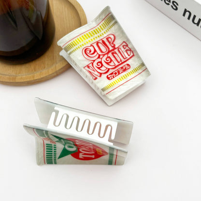 Japanese Cup Noodle Hair Claw Clip, Cute Food Hair Clip: A