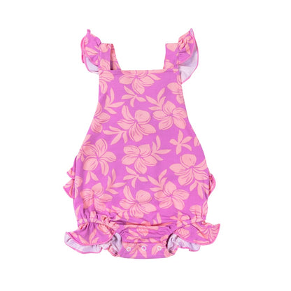 Sunrise Blooms Ruffle Bamboo Romper: 18-24M