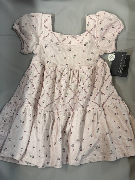 New Light Pink Tiered Dress, 2T