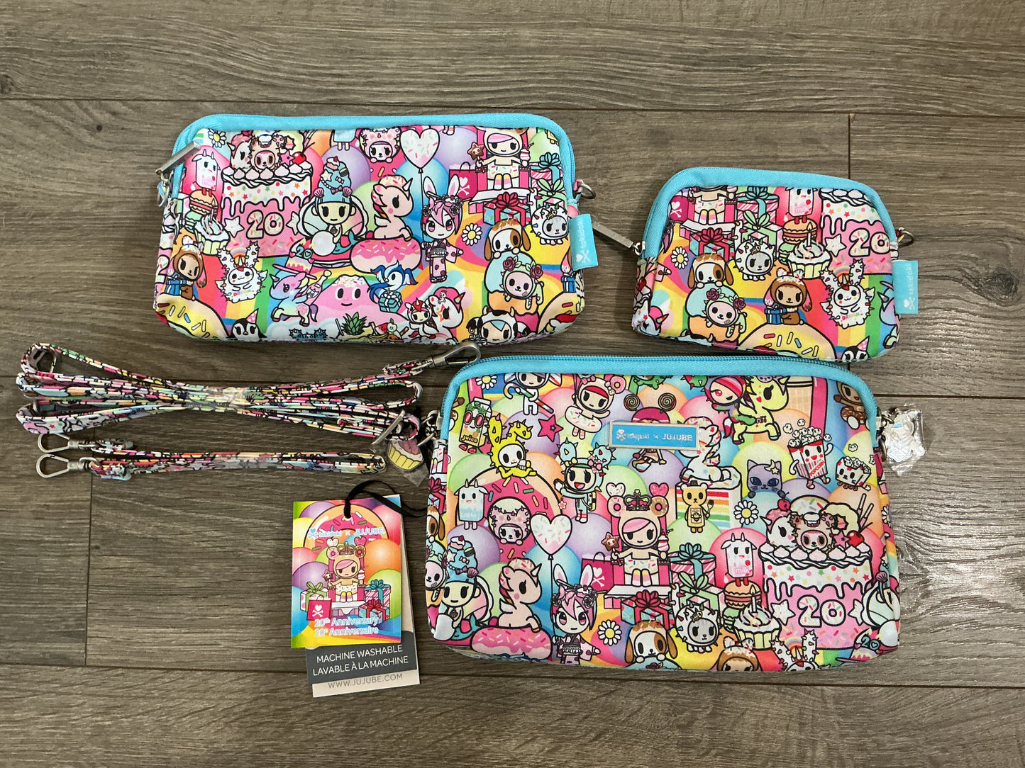 Jujube x Tokidoki Toki 20th Anniversary Collection Be Set 3 Piece Pouch Set