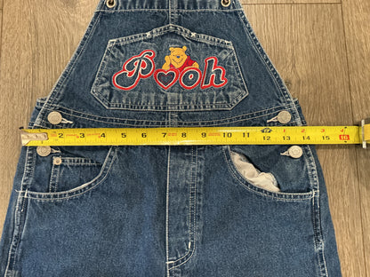 90s Vintage Disney Winnie The Pooh Jerry Leigh Overalls Size 8 y2k