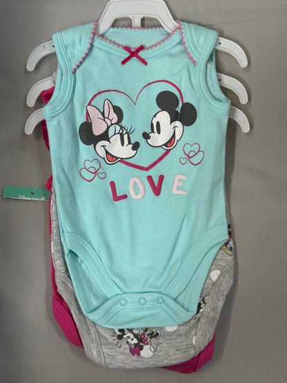 New Minnie Mouse 3pc, 0-3m