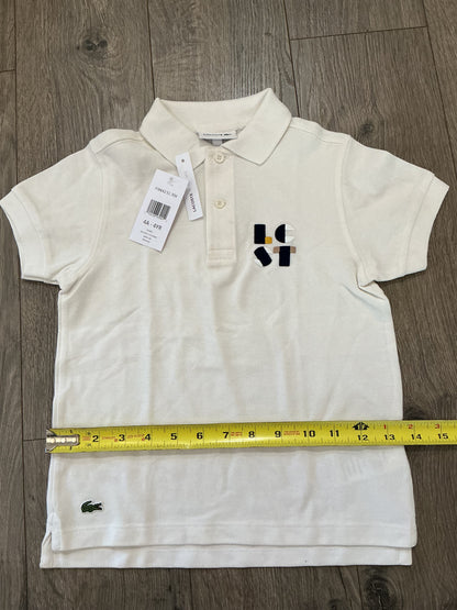 Boy’s Lacoste Regular Fit Polo Short White Size 4 years old