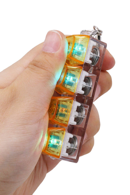 LED Light-Up Clear Clicky Keycap Keychain