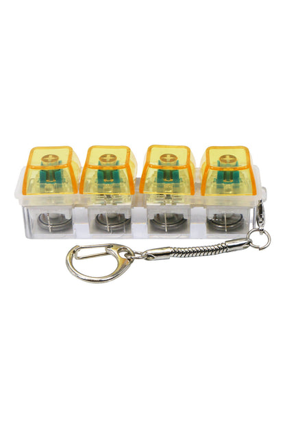 LED Light-Up Clear Clicky Keycap Keychain