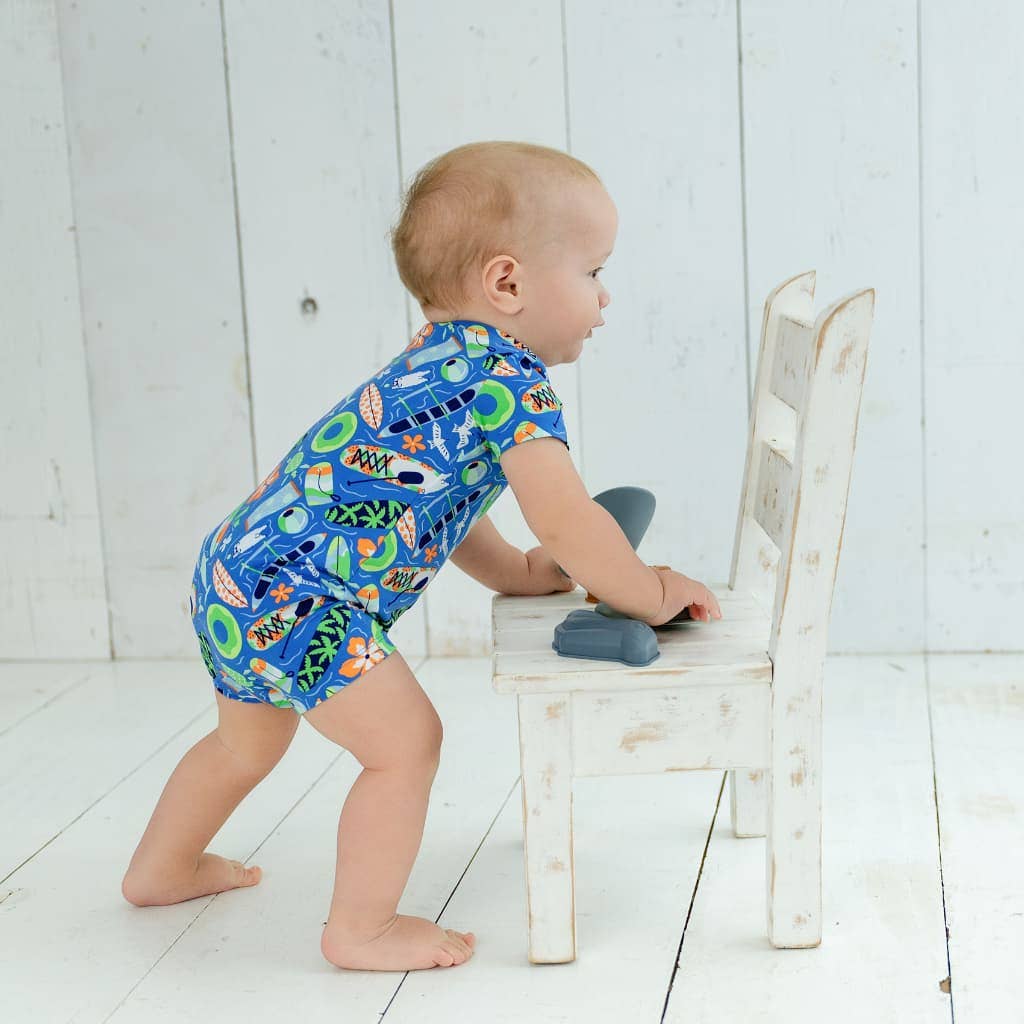 Beach Day Shortie Bamboo Romper: 18-24M