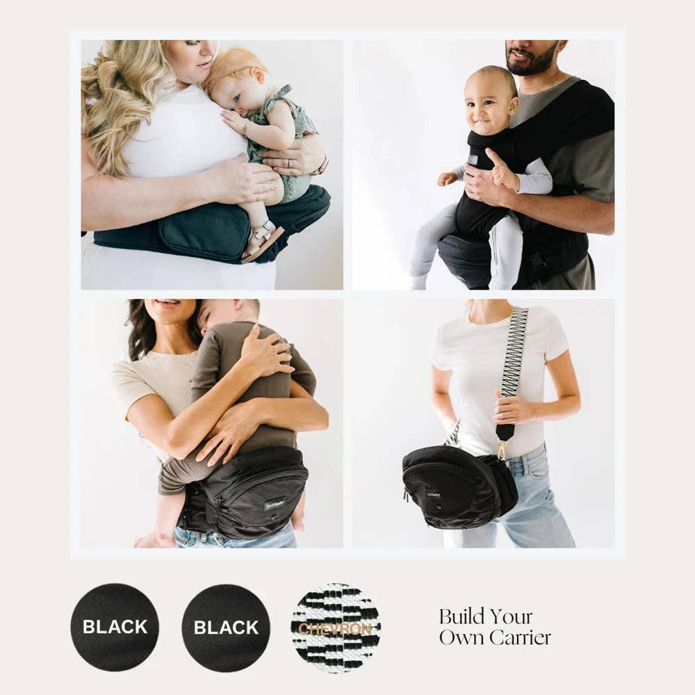 The Tushbaby Hip Carrier: Black & Gold / Tushbaby