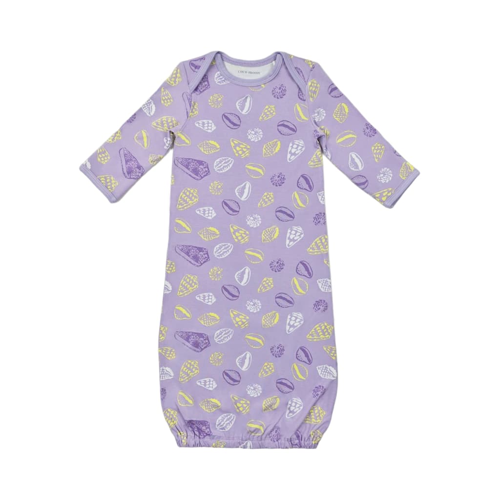 Shell Pop Bamboo Layette Gown: 0-3M