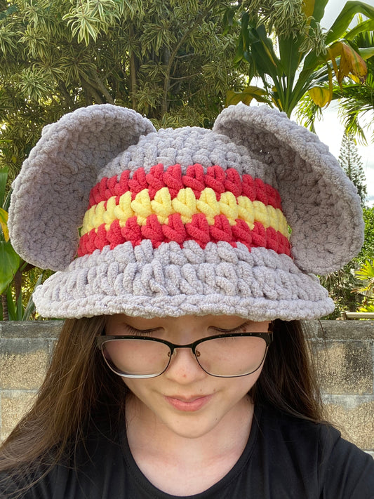 Crochet Bucket Hat, Dumbo