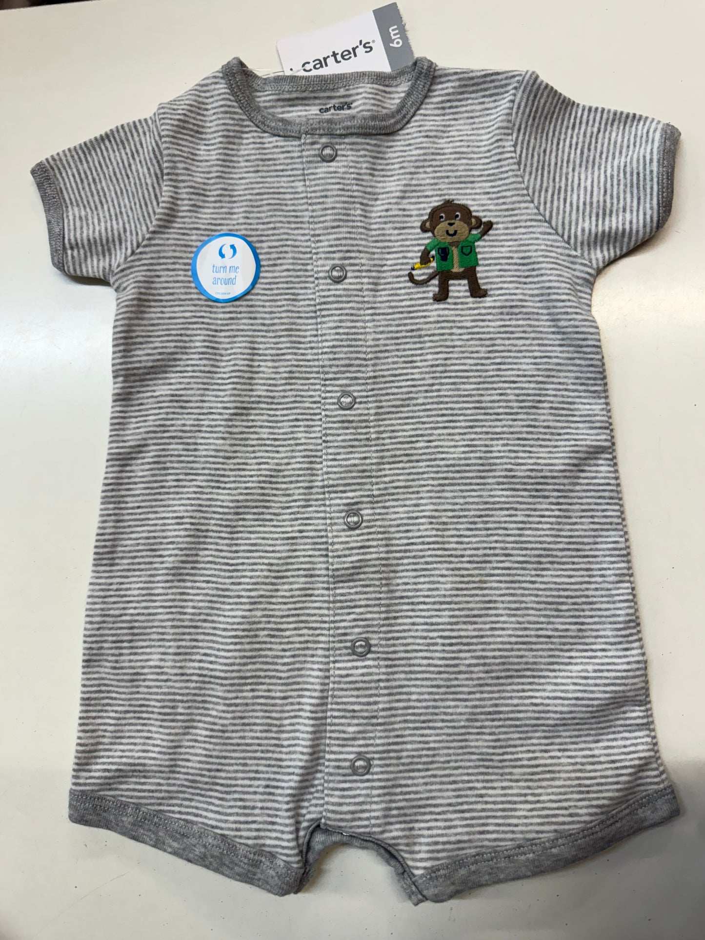 New Carter’s Monkey Romper, 6m
