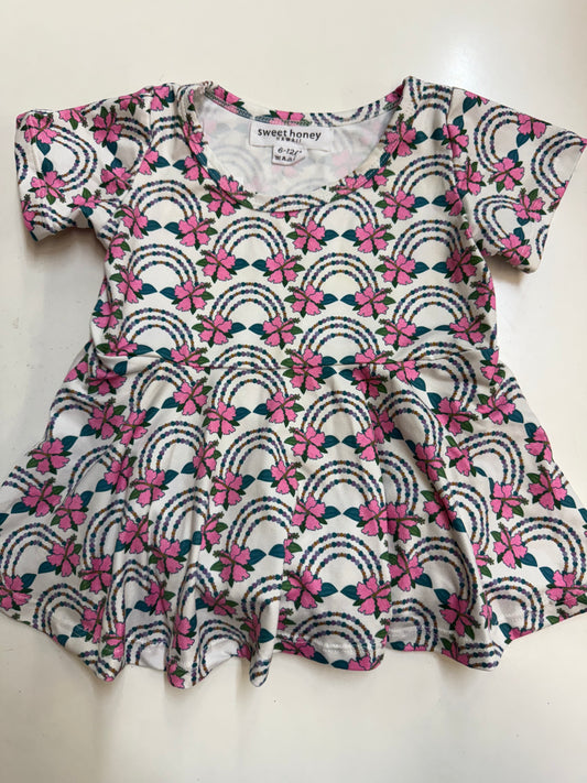 Sweet Honey Lei Rainbow Dress, 6-12m