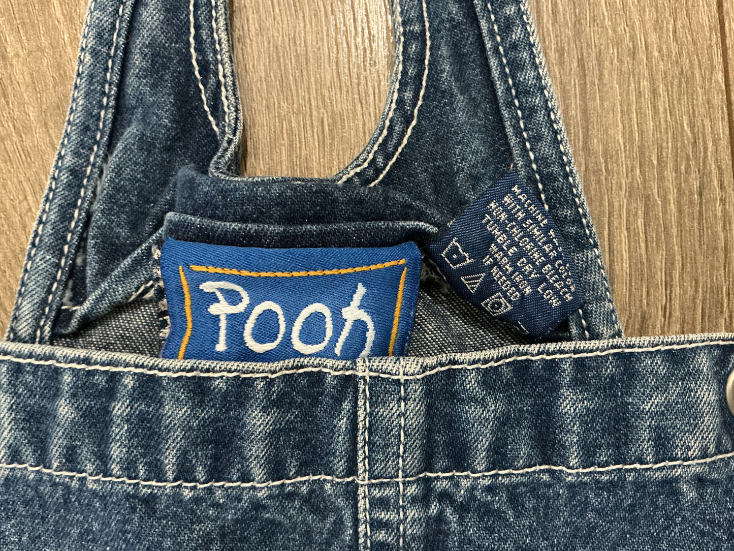 90s Vintage Disney Winnie The Pooh Jerry Leigh Overalls Size 8 y2k