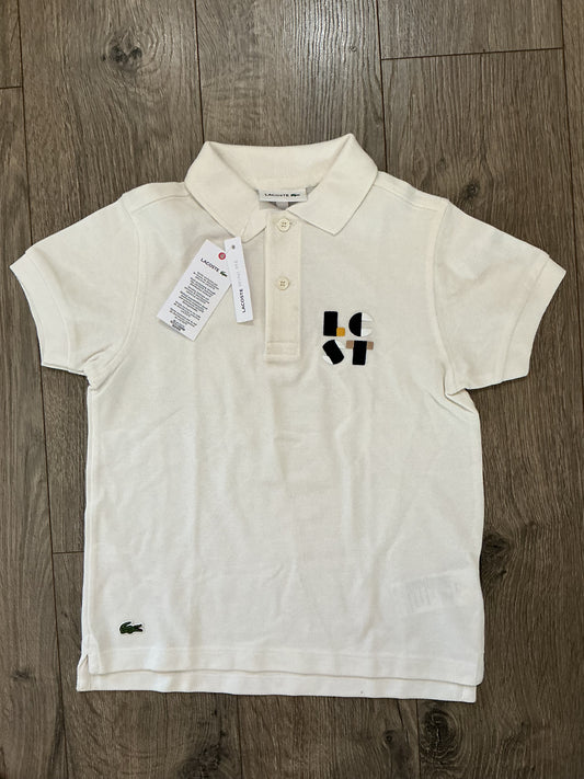 Boy’s Lacoste Regular Fit Polo Short White Size 4 years old
