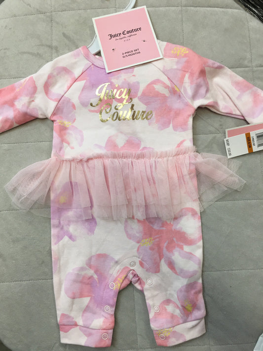 New Juicy Couture 2 piece set, 0-3 Months
