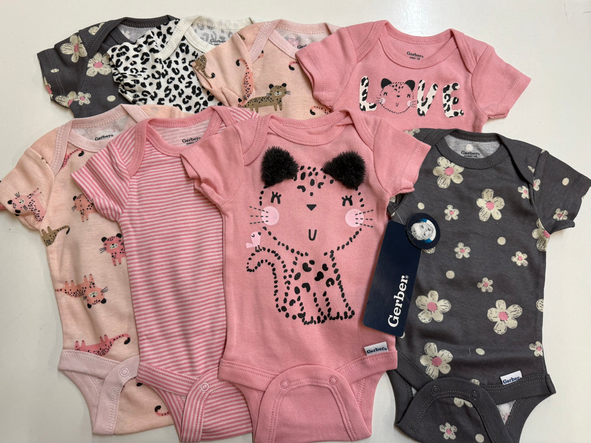 New Gerber Bodysuit 8pk, Newborn