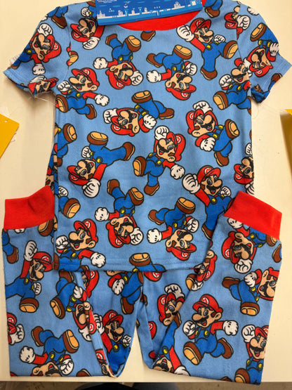 New 2pk Mario Pajamas, 3T