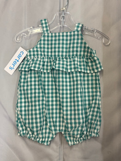 New Teal Gingham Outfit, 3m