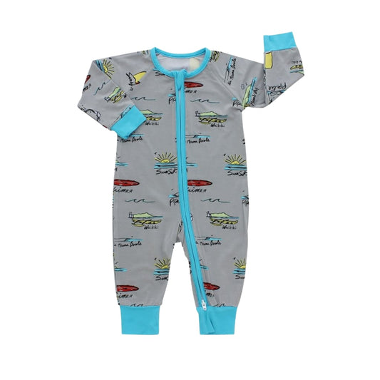 Surf Report Baby Bamboo Coverall: 0-3M