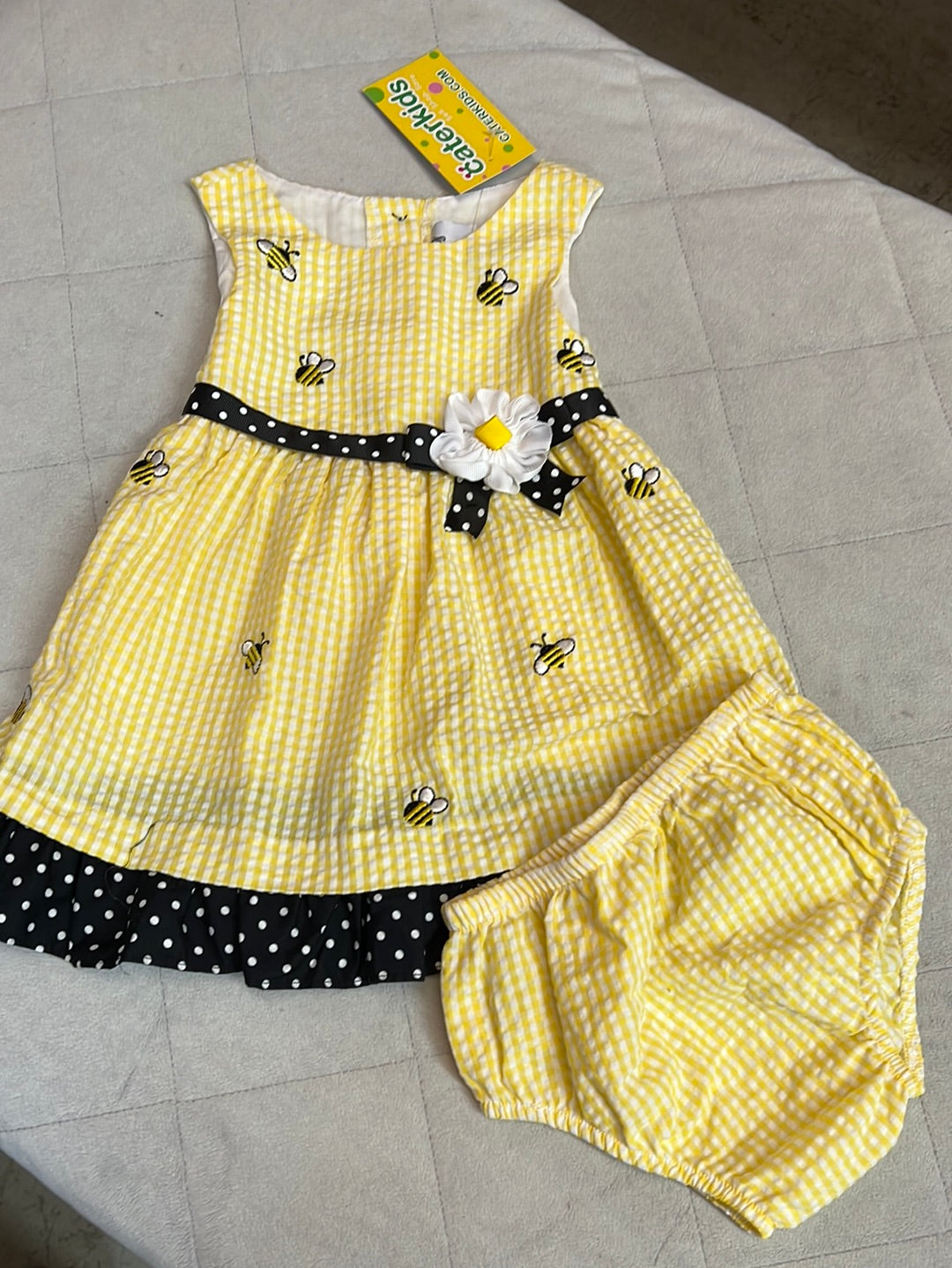 Counting Daisies Bees Dress, Size 12M